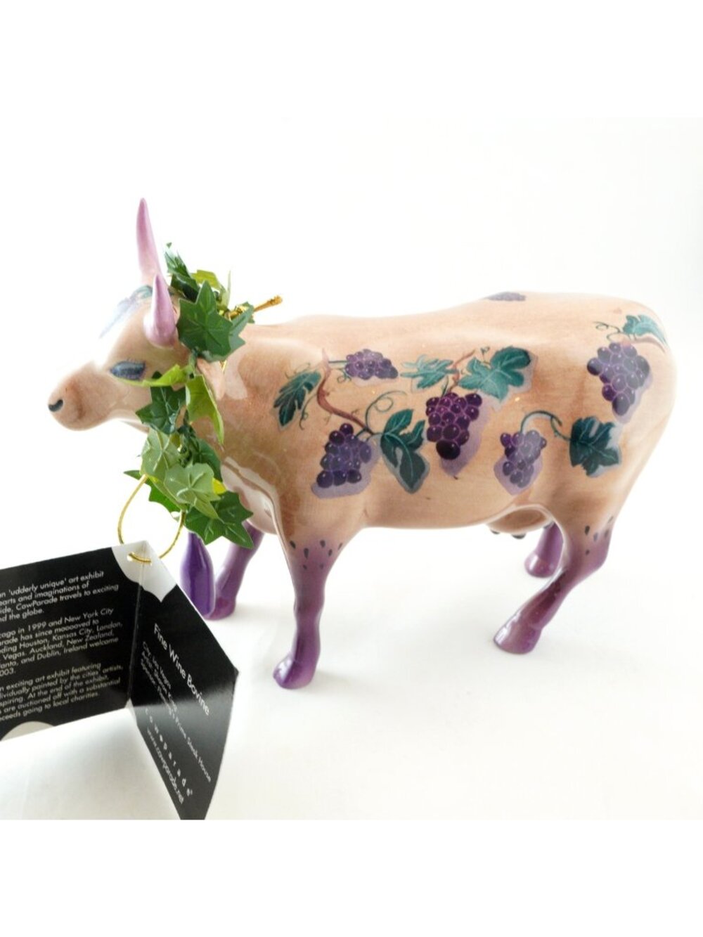 Cow Parade #7324 Fine Wine Bovine Figurine 2003 Westland Giftware Collectible